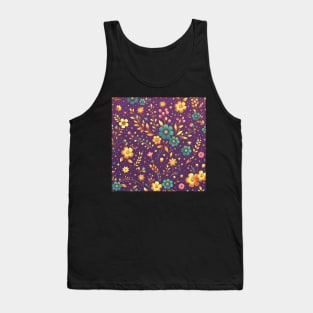 Purple Floral Tank Top